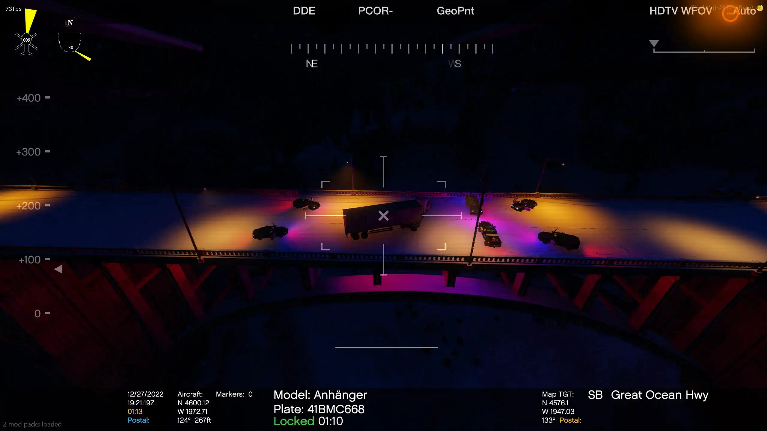 LSPD umstellt LKW auf der Brücke